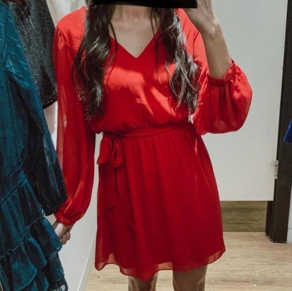 NWT • Express • Red Dress With‎ Tie